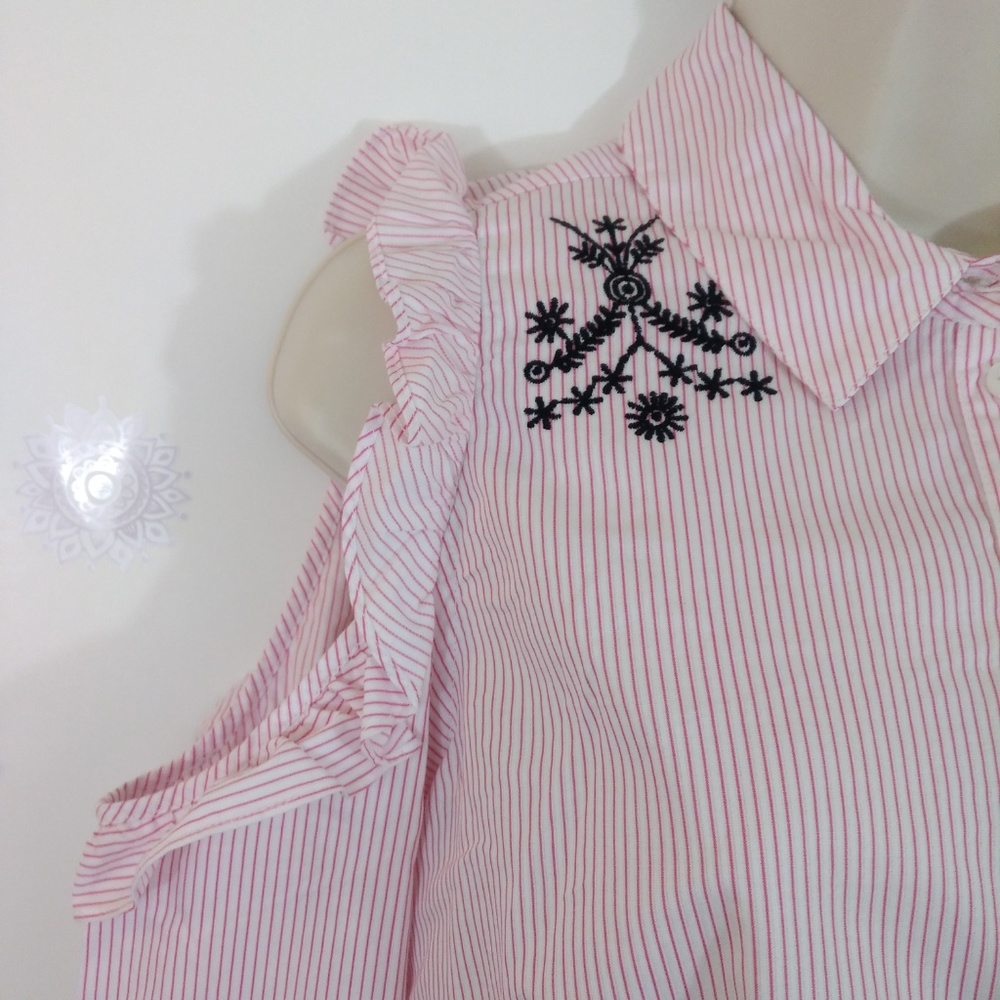 Nanette Lepore Medium Button Down Cold Shoulder - image 6